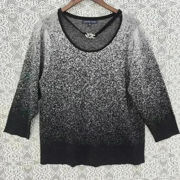 Adrienne Vittadini keyhole pullover shimmer sweater women's XL - Picture 1 of 8